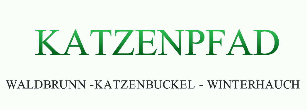 Grüner Text 'Katzenpfad Walbrunn-Katzenbuckel-Winterhauch'